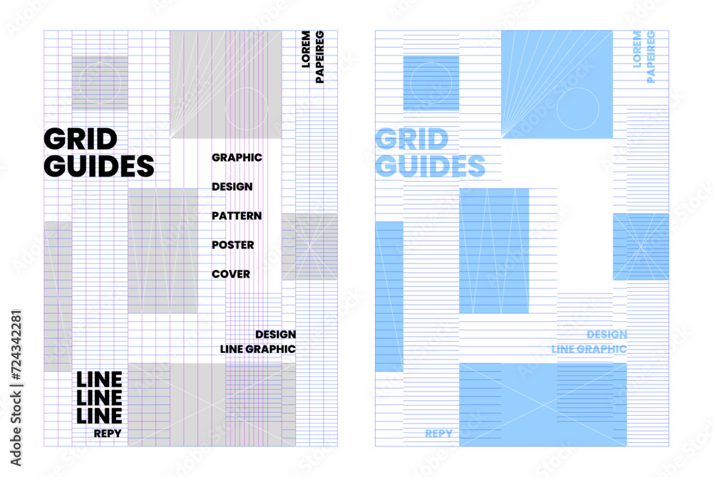 Poster grid line graphic poster design horizontal vertical lines graph paper cross square checked stripe li