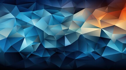 Dark BLUE vector abstract polygonal pattern. creative geometric illustration in Origami style with gradient. New design for your business, generative ai, 