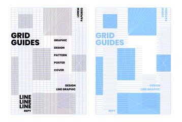 grid line graphic poster design horizontal vertical lines graph paper cross square checked stripe lines layout editorial concept template note minimal simple background abstract line pattern book