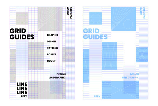 grid line graphic poster design horizontal vertical lines graph paper cross square checked stripe lines layout editorial concept template note minimal simple background abstract line pattern book
