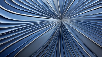 Obraz premium A graceful radiating abstract pattern in shades of blue