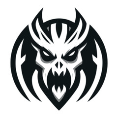 Obraz premium A stylized, menacing creature suitable for a logo with a white background and no text