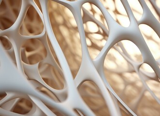 A close up of a white mesh structure. Generative AI.