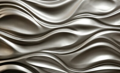 Fototapeta premium A metallic wall with waves and waves. Generative AI.