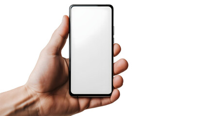 Explore the future with a transparent screen smartphone in hand. Versatile mockup for showcasing any image. Cutting-edge technology and design, powered by Generative AI.
