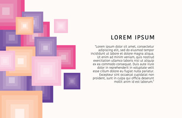 Abstract colorful geometric composition for landing page, background, website, social media, poster