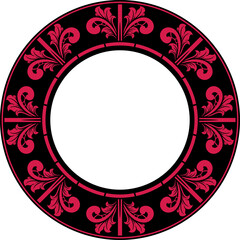 Vintage circle ornament frame vector illustration
