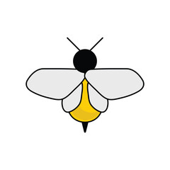 Bee icon logo design template isolated illustration