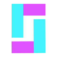Elegant colorful company logo, digital art illustration