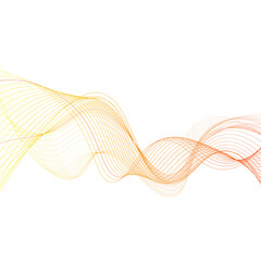 Fototapeta premium Abstract Gradient Wavy Line Decoration