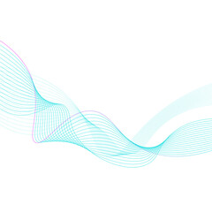 Abstract Gradient Wavy Line Decoration