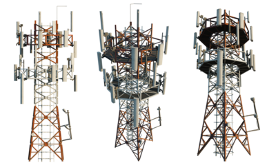 high voltage transmission line tower 4k png cutout