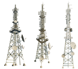 high voltage transmission line tower 4k png cutout 