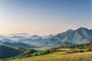 Beautiful view of landscape against clear sky