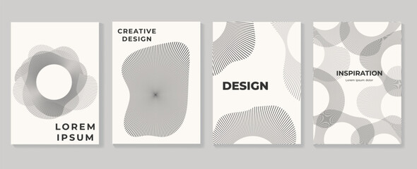 Abstract art background vector. Minimalist modern contour drawing. contemporary abstract line art design for wall art, wallpaper, home decoration, cover, printable painting. © TWINS DESIGN STUDIO