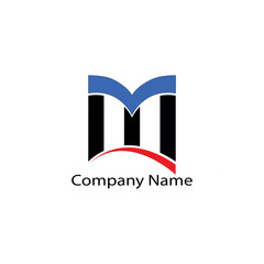 letter M icon vector element for business template