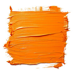 Orange color smear, isolated PNG object