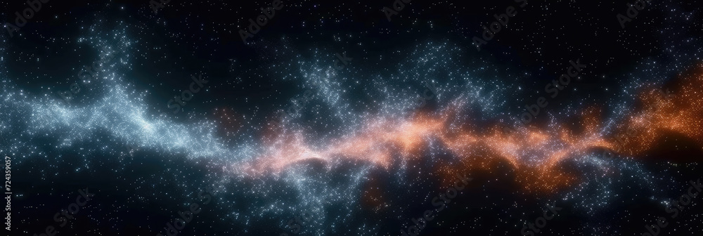 Wall mural milky way space scene background. night sky with star fields and nebula. for game or technology back