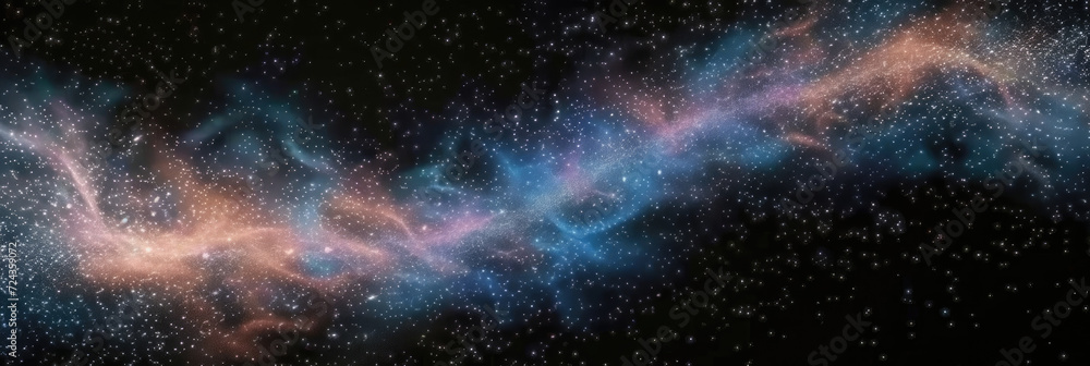 Wall mural milky way space scene background. night sky with star fields and nebula. for game or technology back