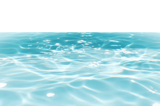 Water surface. Bluewater waves on the surface ripples blurred. Defocus blurred transparent blue colored clear calm water surface texture with splash and bubbles. Water waves with shining pattern.