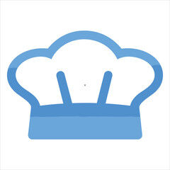 Obraz premium chefs hat flat icon outline in the style of simple vector