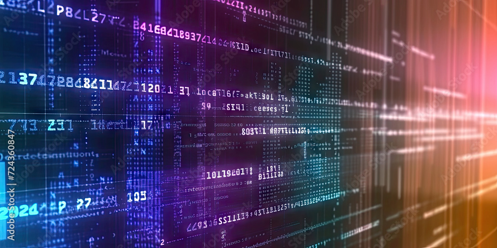 Poster computer software programming. for artificial intelligence (ai), technology product concept, big dat