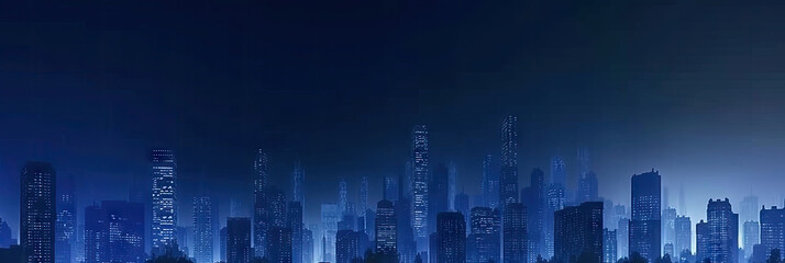 Obraz premium blue modern city with light reflection from puddles on street. Concept for night life, never sleep business district center ,Cyber punk theme, metaverse. night city