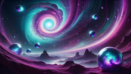 alien planet in space