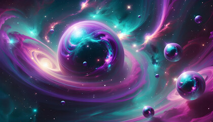 cosmic background with space
