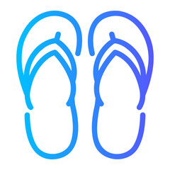 slipper Line Gradient Icon