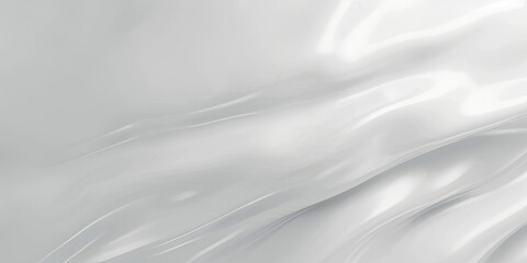 glossy white smooth surface in wavy form. white silk satin fabric background