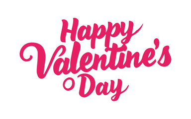 Happy Valentines Day typography poster with handwritten calligraphy