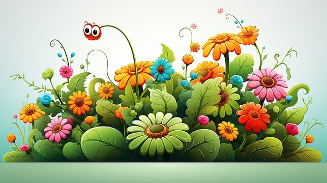 Find the hidden insects in the bouquet of flowers. Find hidden objects in the picture.