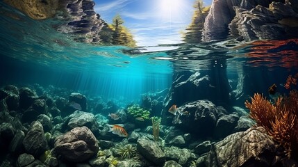 underwater world / blue sea wilderness, world ocean