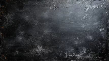 Foto op Plexiglas Blank School Chalk Board on the Wall, Blackboard with rubbed wooden frame, old vintage dirty chalkboard. Back to School concept, for classroom or restaurant menu. Template blackboard for design © ND STOCK