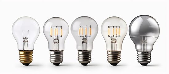 Light bulb glowing white light