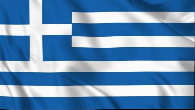 Greece Waving Flag, Greece Flag, Flag of Greece Waving Animation, Greece Flag 4K Footage