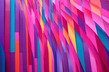 Abstract geometric background with pink, purple and blue stripes