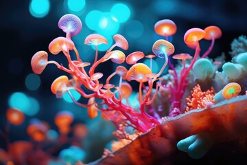 Ballet of Colors: Coral in a burst of vibrant colors.