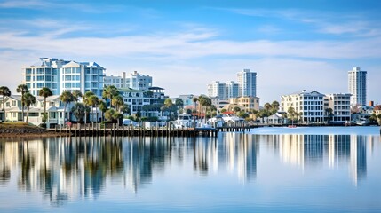 Naklejka premium Panoramic view of the town of San Diego, California.