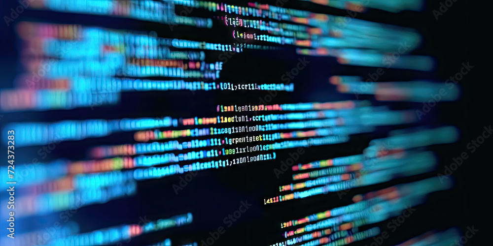 Poster computer software programming. for artificial intelligence (ai), technology product concept, big dat