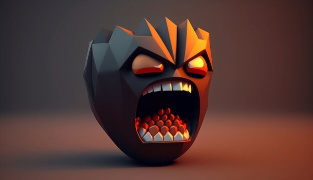 Angry emoticon, emoji
