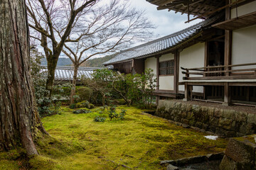 Fototapeta na wymiar Moss garden in Sanzen-in temple in Kyoto, Japan