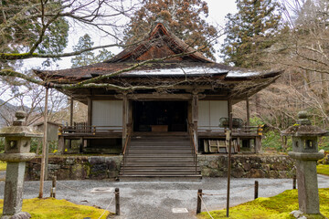 Sanzen-in temple in Kyoto, Japan in winter season