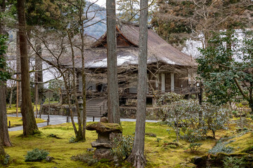Sanzen-in temple in Kyoto, Japan in winter season