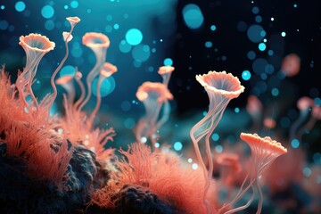Marine Melody: Coral formations resembling musical notes.