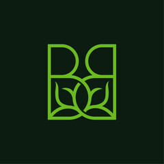 Minimalist Initials BB Nature Logo