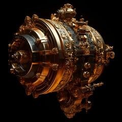 Steampunk Golden Ornate Detection Instrument