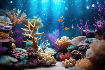Fototapeta na wymiar Underwater Wonderland: Coral with a variety.