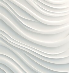 White 3d paper waves background. Generative AI.